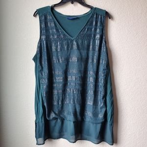 Green XXL women's tank